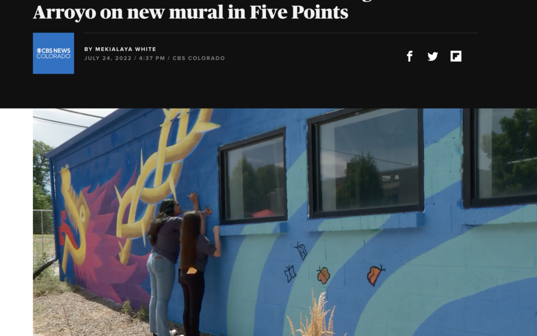 CBS - Sinh viên Denver làm việc với nghệ sĩ Diego Florez-Arroyo trên bức tranh tường mới trong Five Points