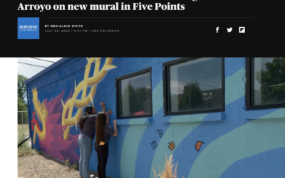CBS - طلاب دنفر يعملون مع الفنان دييغو فلوريز أرويو على لوحة جدارية جديدة في Five Points